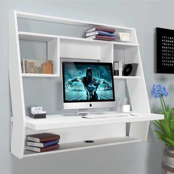 Навесной компьютерный стол ZEUS™ AirTable-III WT (белый)