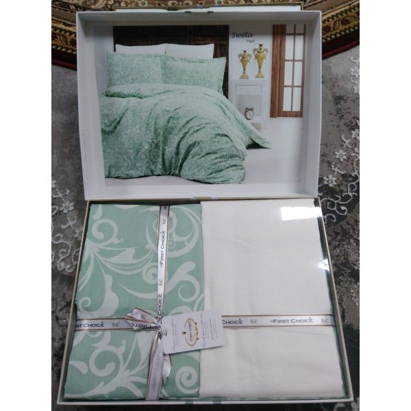 Постель Sweta Yesil Сатин 200х220см First Choice