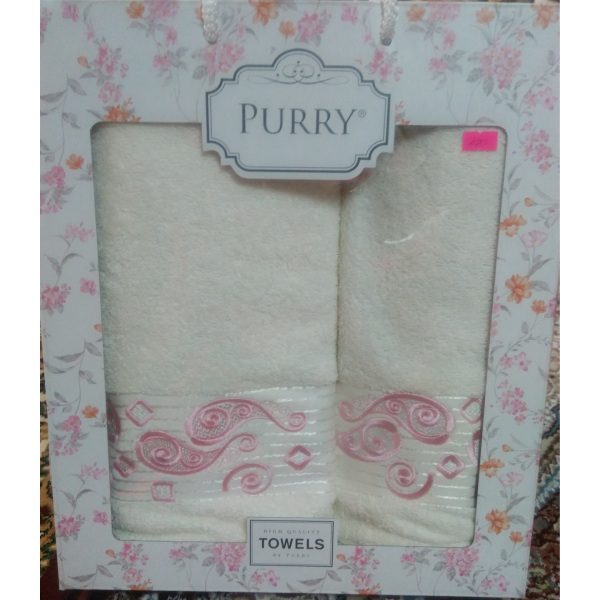 Набор махровых полотенец PURRY Cream (2шт.)