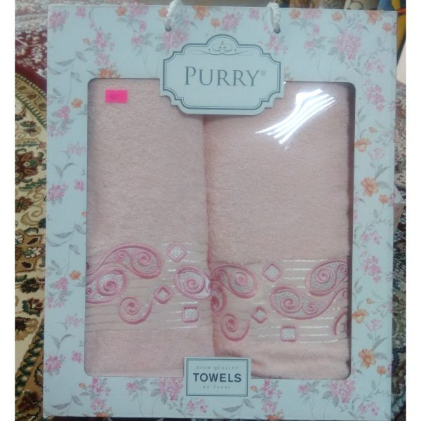 Набор махровых полотенец PURRY L.Pink (2шт.)