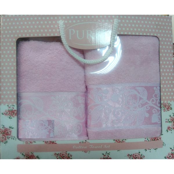 Набор махровых полотенец PURRY Pink (2шт.)