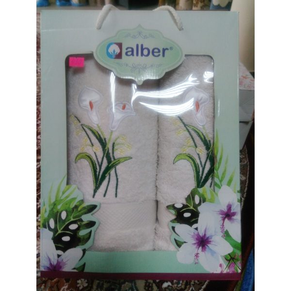 Набор махровых полотенец Alber Белые (2шт.)
