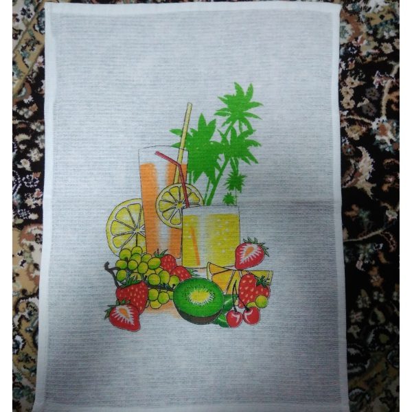 Вафельное кухонное полотенце Фрукты (30х50см)
