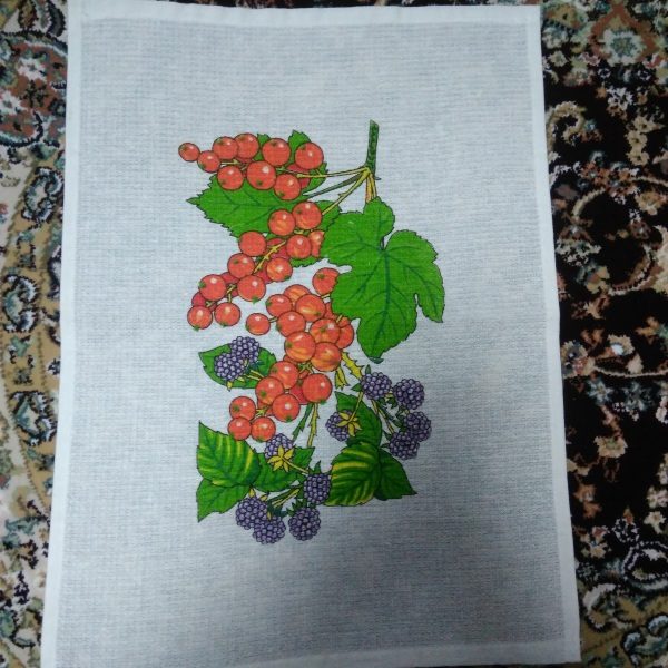 Вафельное кухонное полотенце Ягоды (30х50см)