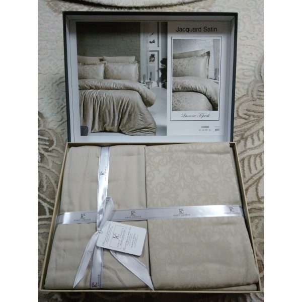 Постель Lamone Toprak Сатин-Жаккард 200х220см First Choice