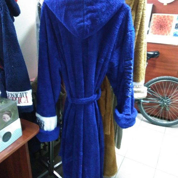 Мужской халат America Софт синий 3XL