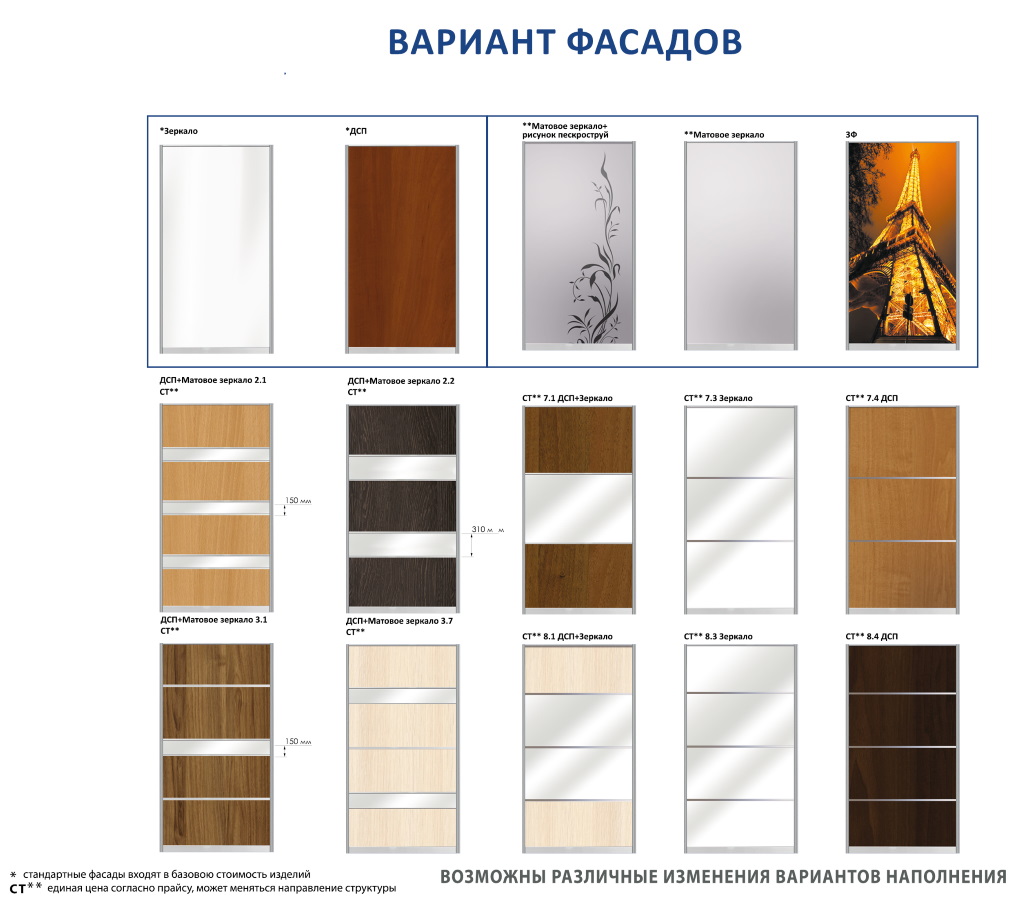 Варианты фасадов Виват