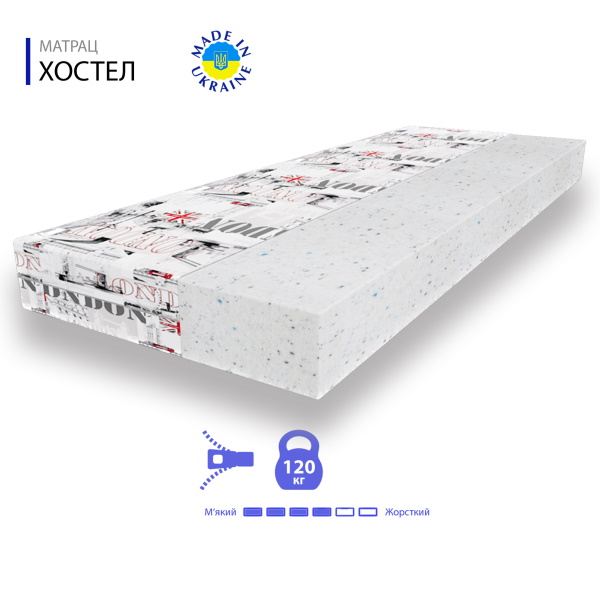 Безпружинный матрас Хостел 200х180х15