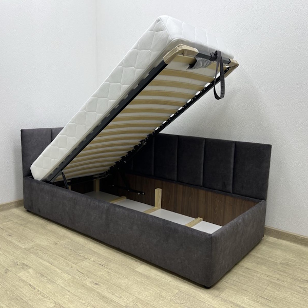 МК Угловая мягкая кровать Дрим 80×190 с металлическим каркасом + матрас